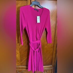 Lauren Vibrant Pink Wrap Dress